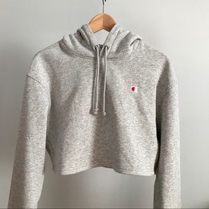 Champion UO Exclusive Cropped Hoodie Sweatshirt